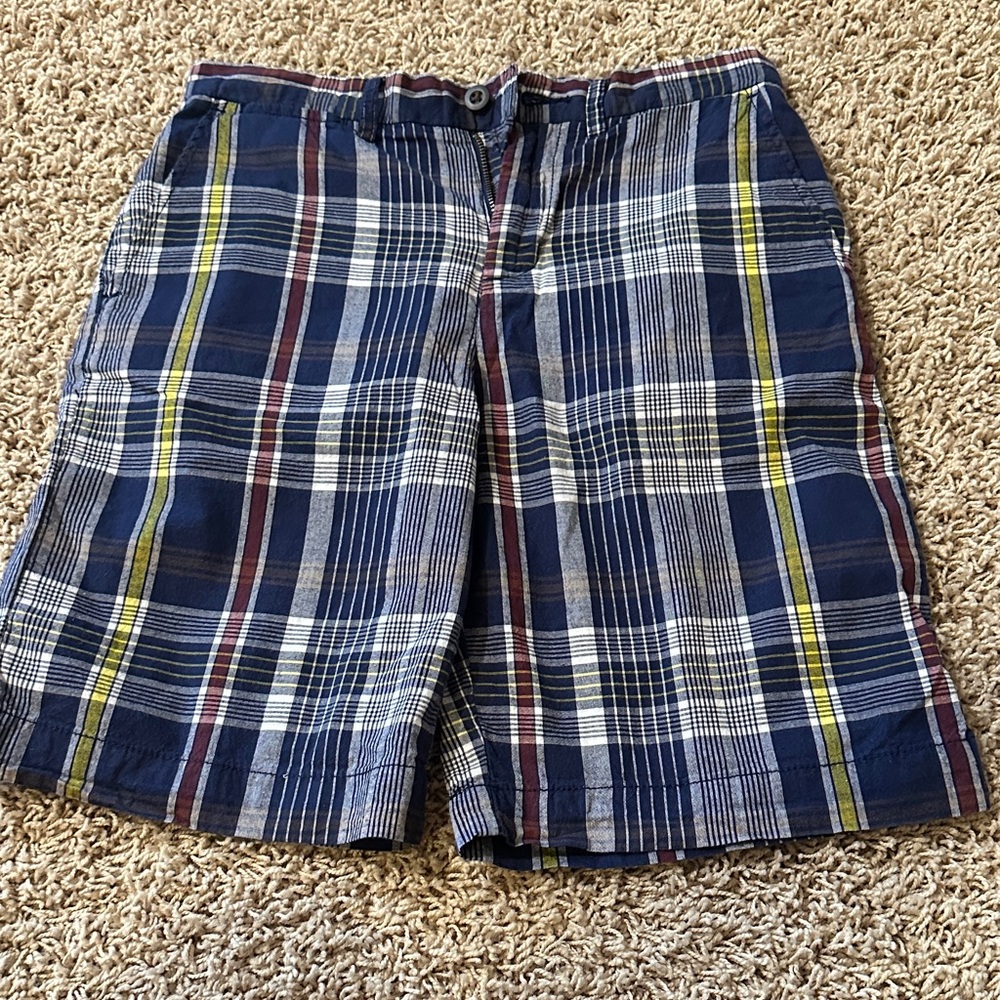Polo Ralph Lauren Boys Navy Plaid Cotton Shorts